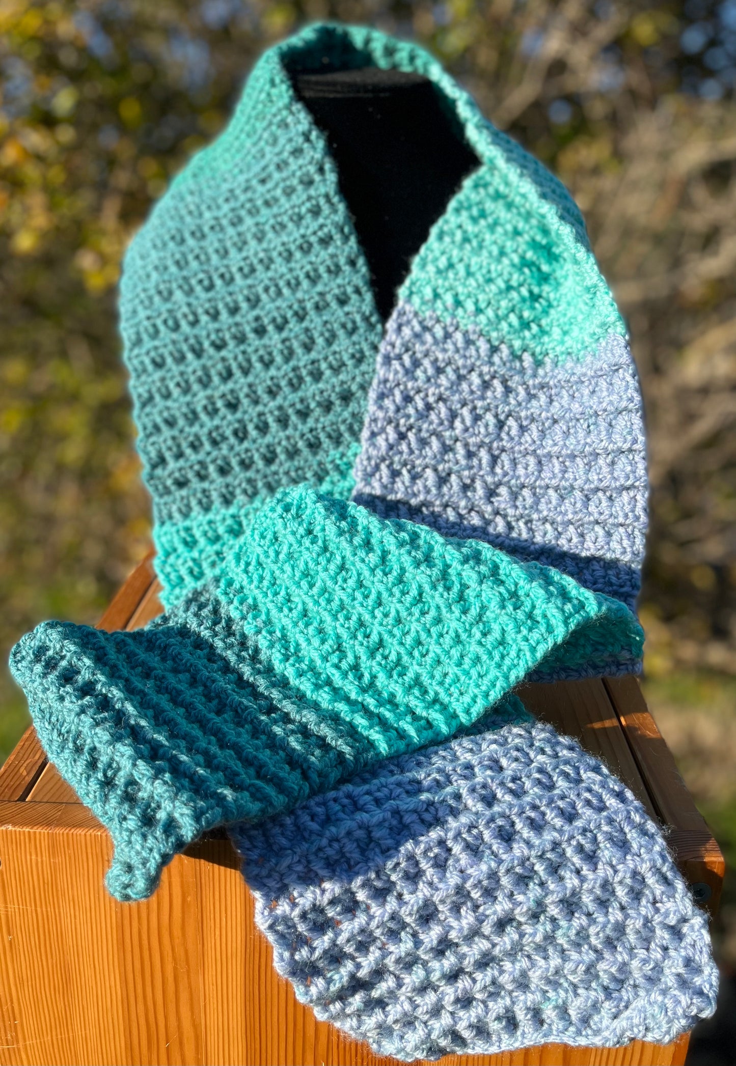 Teal, Green & Purple Scarf