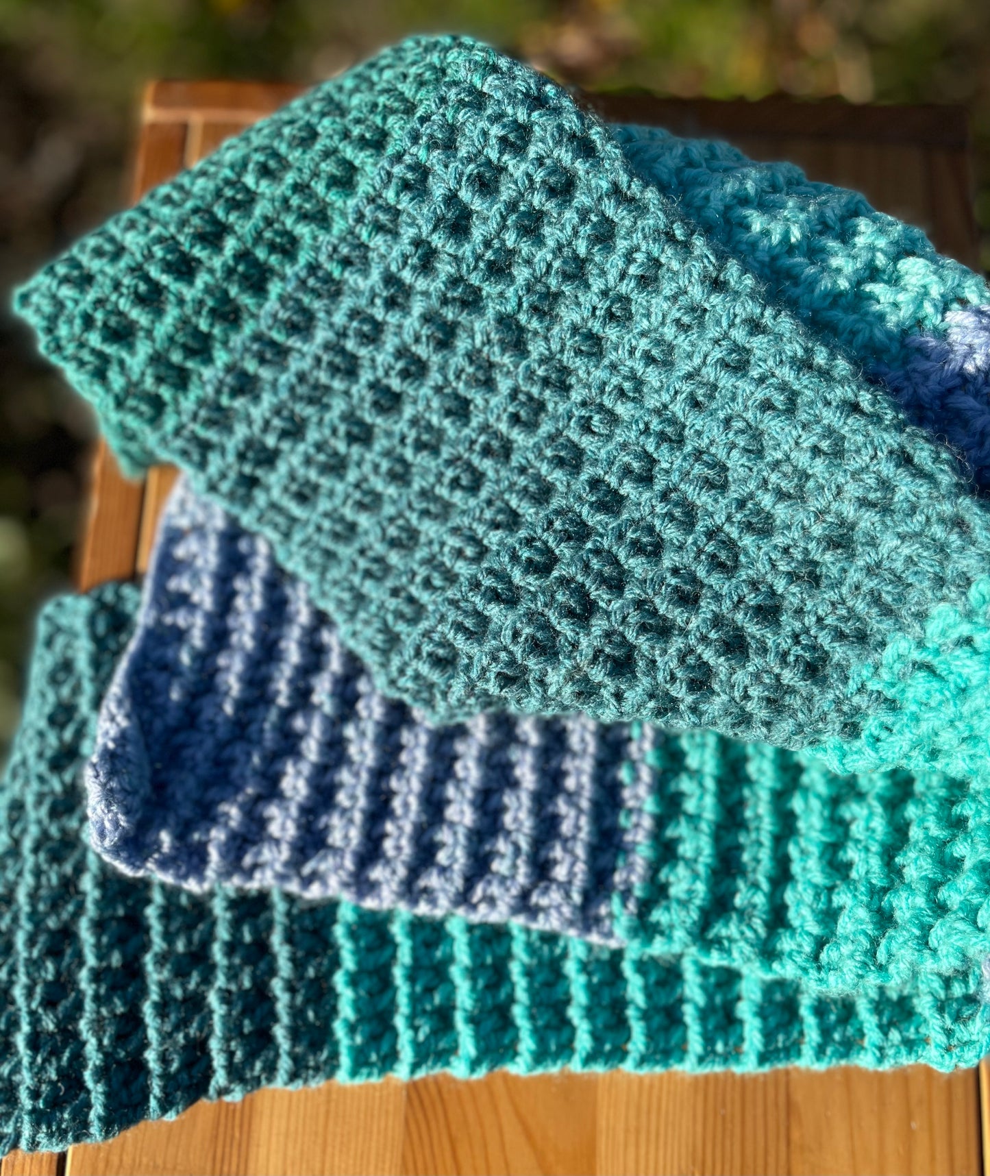 Teal, Green & Purple Scarf