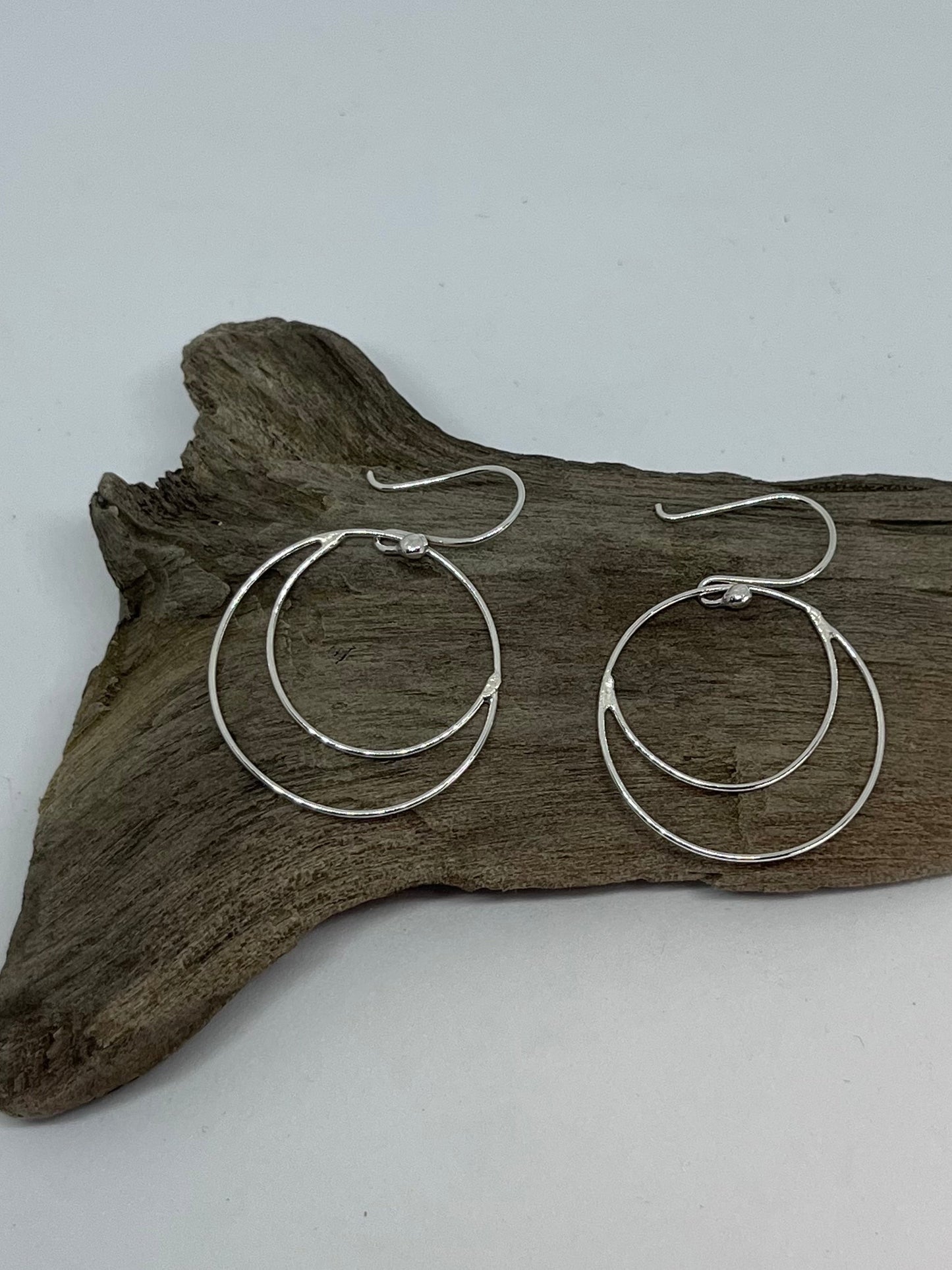 Waning Crescent Moon Hoops